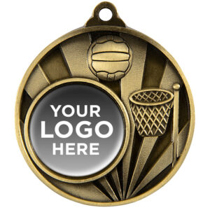 Sunrise Logo Netball Medal
