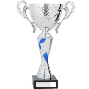 Silver / Blue Trident